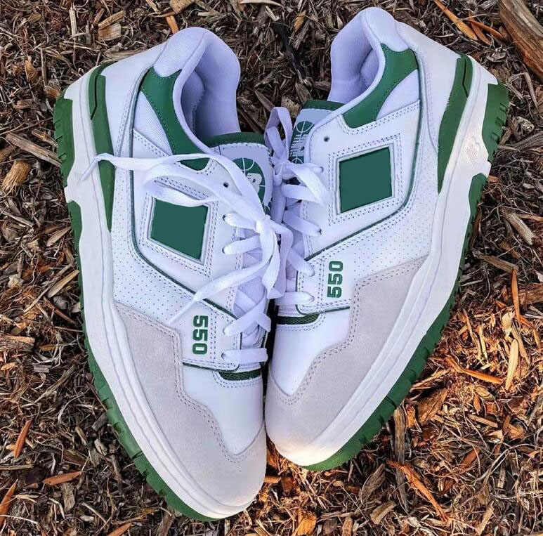 2022 Femmes Mens B550 Chaussures décontractées Fashion 550 Aime Leon Dore Green Rich Paul White Grey Sea Mer Salt noir Syracuse Trainers avec cha