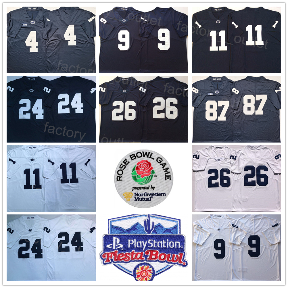 NCAA Football College Penn State Nittany Lions Jersey 26 Saquon Barkley 9 Trace McSorley 24 Keyvone Lee 4 Journey Brown 11 Micah Parsons 3 11 22-image-766812969
