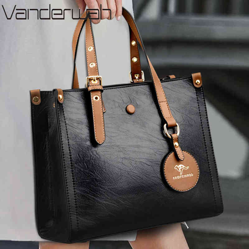 

3 Layers Casual Tote Vintage Ladies Hand Bag Leather Luxury Handbags Women Designer Bags for Sac a Main Femme, This item does not ship