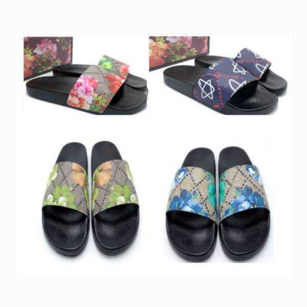 

Floral sandals women men Big size us5- us13 blossom mix 100 models flower animals Slide Summer Fashion Wide Flat Slippery Slipper with box, G23tigers head