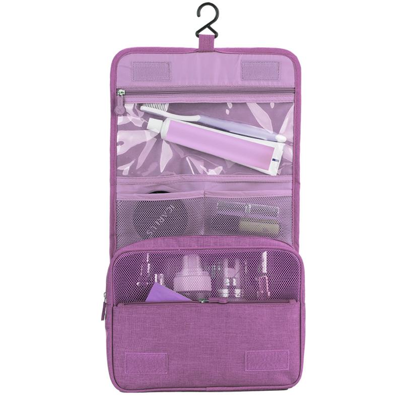 

Cosmetic Bags & Cases 2022 Waterproof Oxford Travel For Men Women Portable Makeup Toiletry Bag Double Layer Organizer Beauty Case, Black