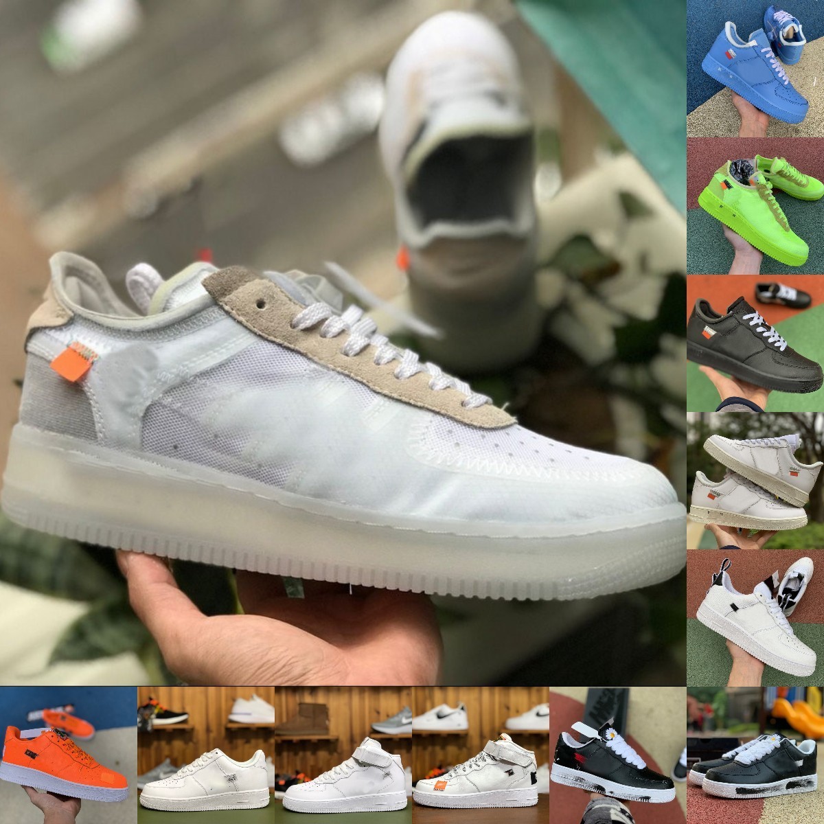 

High Quality Mens Sports Shoes OG Classic Triple White Low Shadow Just Utility FOrCes Black Wheat Pistachio Sail Airs Pale Ivory Women Trainer Designer Sneakers S04, Please contact us