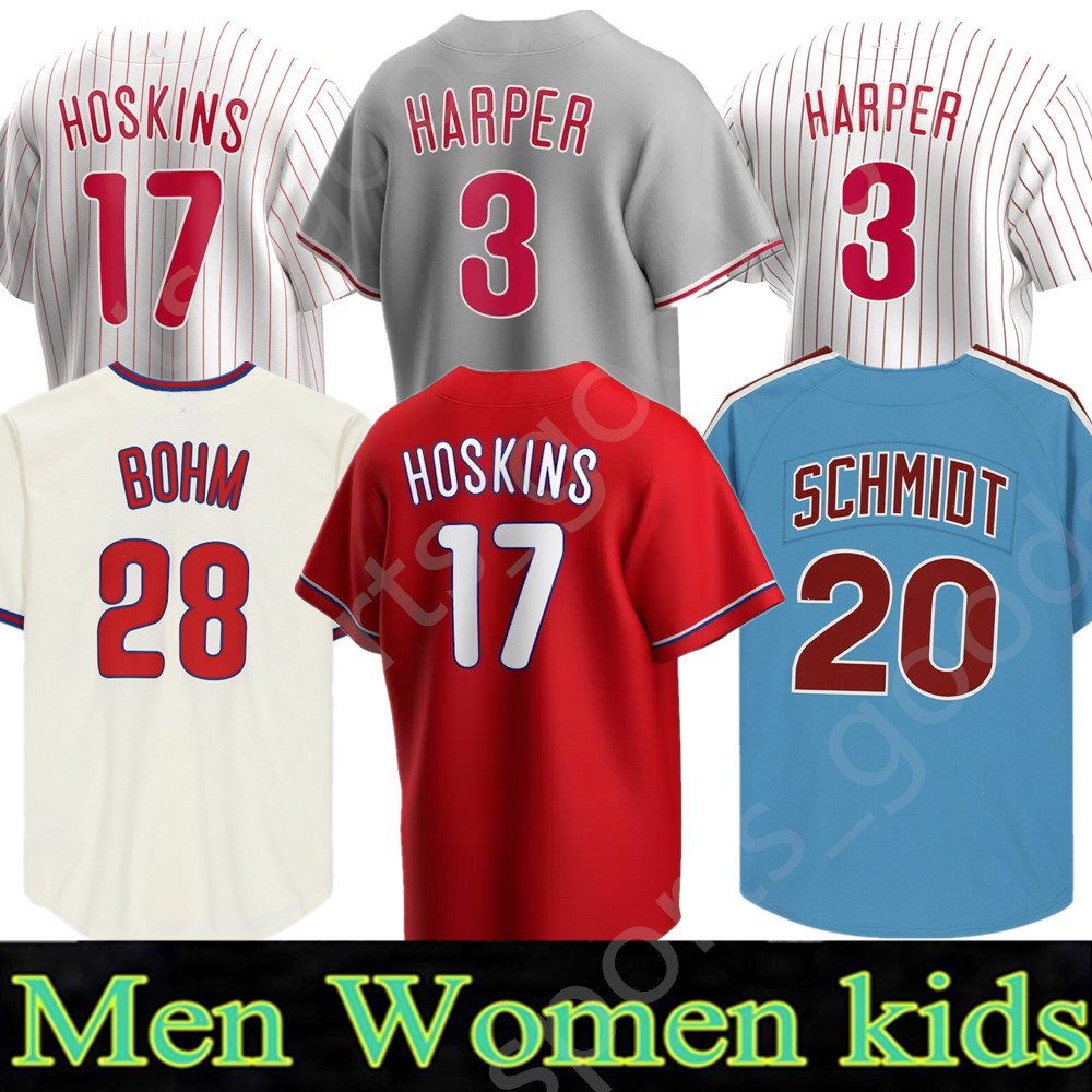 

2021 2022 Custom S-4XL 3 Bryce Harpe Jersey 17 Rhys Hoskins 10 JT Realmuto Men Women Youth any name any number jerseys stitched 05, Colour 6