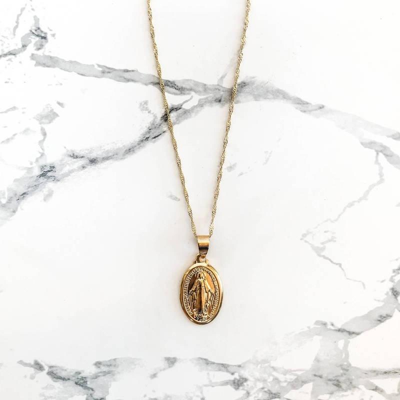 

Pendant Necklaces Classic Catholic Virgin Mary Necklace Religious Style Prayer JewelryPendant