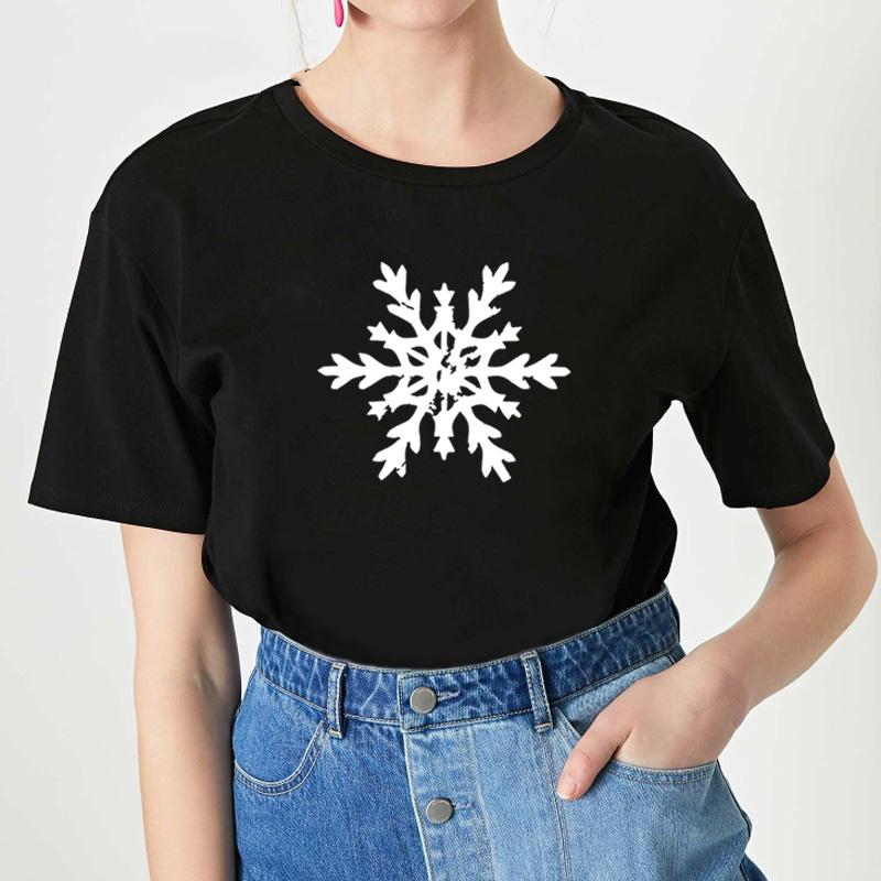 

Women' T-Shirt Graphic Summer T Shirt Women Tops Cotton Harajuku Tshirt Shrot Sleeve Loose Camiseta Mujer Black Tee Femme, Sollid