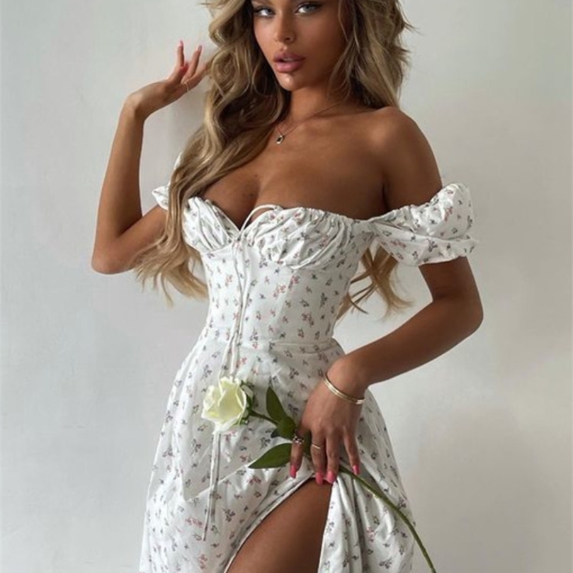 

Kesiachiccly Elegant Square Collar Spring Summer Dress Casual Beach Women Vintage Ruffles Boho Dress Robe Femme Dresses Vestidos 220527, Sky blue