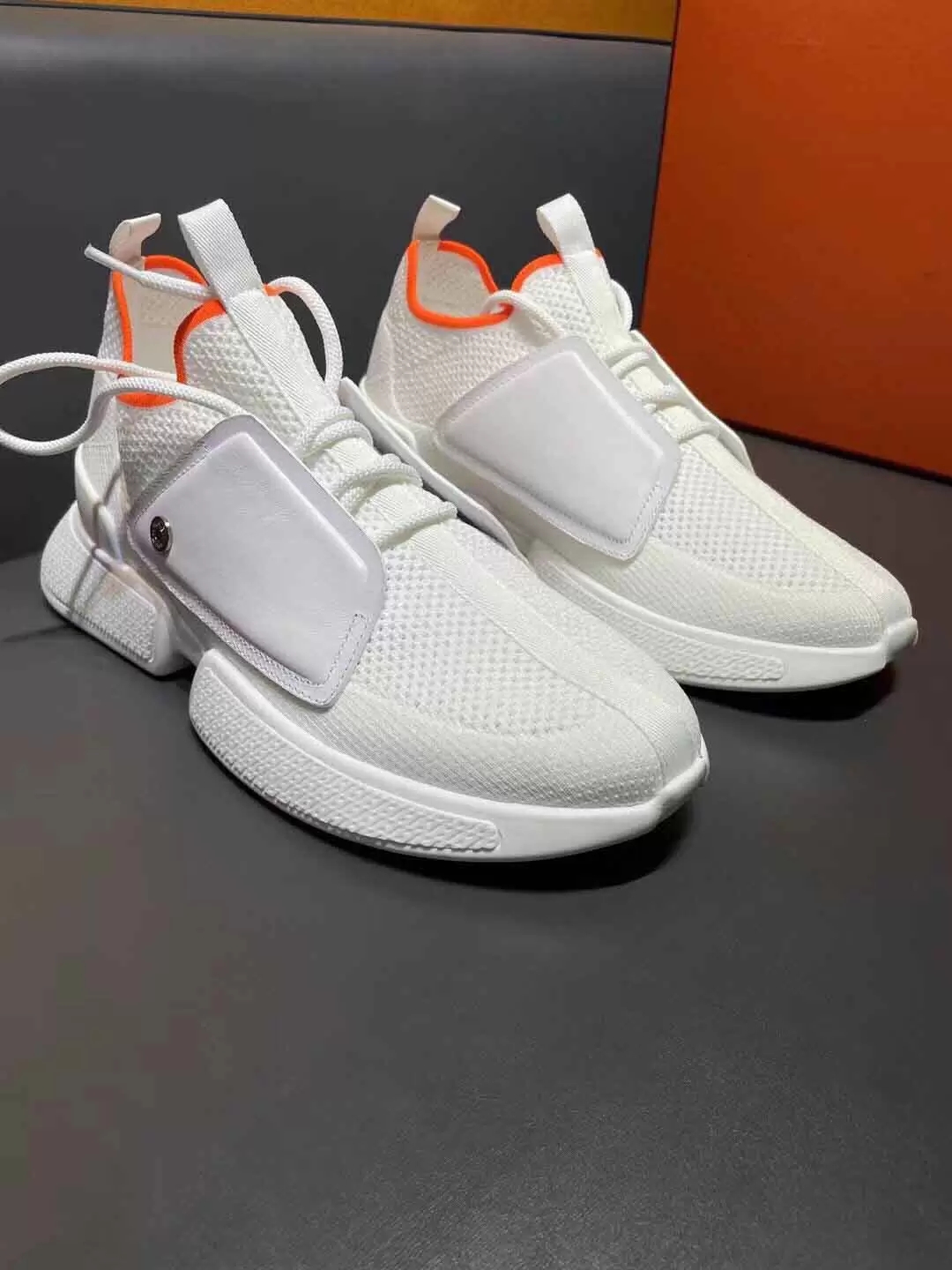 Chaussures de sport d'été de luxe pour hommes, en cuir de veau tricoté, semelle légère respirante, semelle de skateboard, tissu technique, entraî