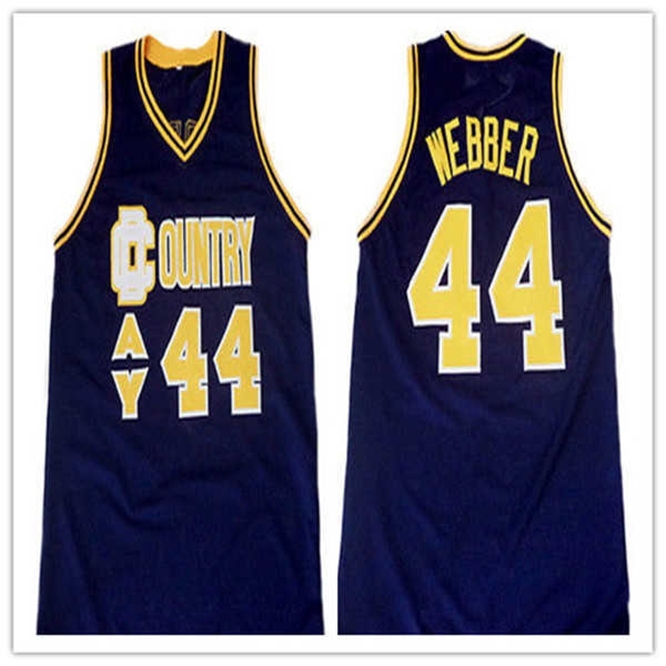 

Xflsp Chris Webber #44 Detroit Country Day High School Retro Basketball Jersey Men's Stitched Custom Any Number Name Jerseys, Yellow