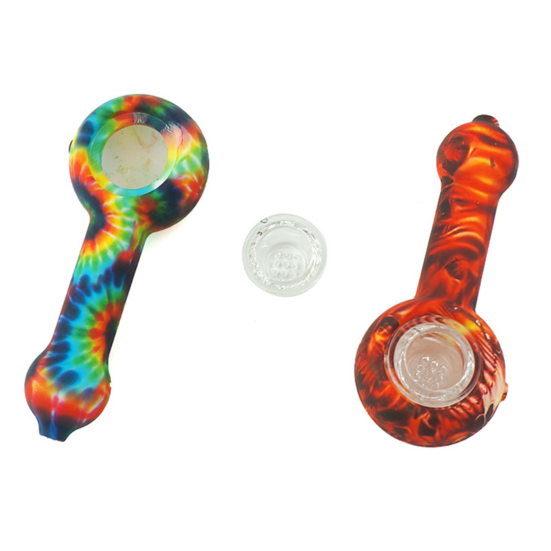 

Colorful Bubbler Silicone Tobacco Smoking Hand Pipe 108 Mm Water Pipe Hookah Bong MOQ 1 Piece