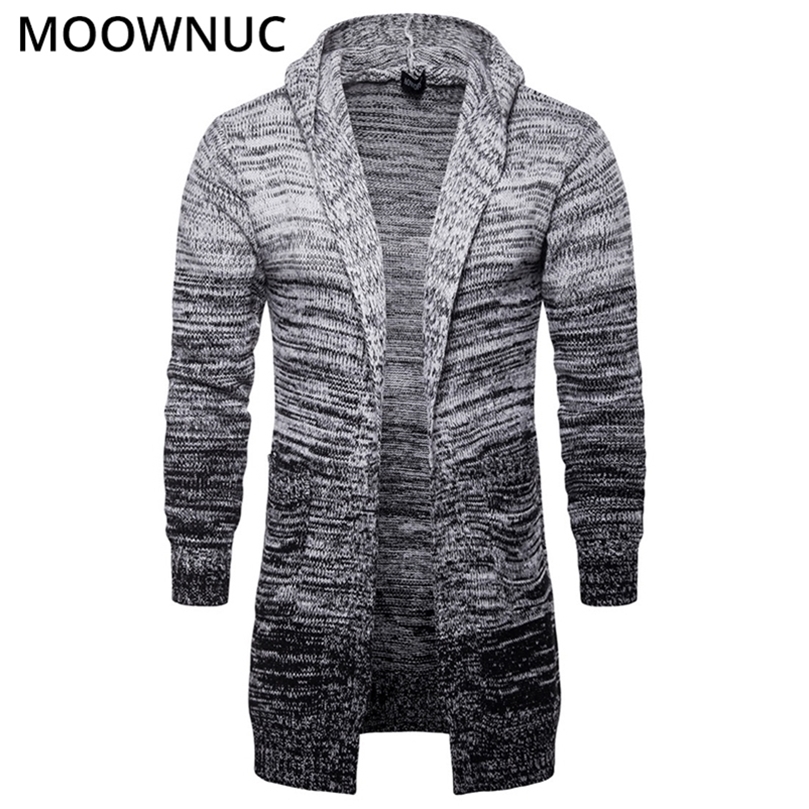 

Fashion Sweater Cardigan Male Solid Cotton Smart Casual Autumn Slim Keep Warm Homme Cardigan Men Modish Sweater MOOWNUC MWC 201202, Grey