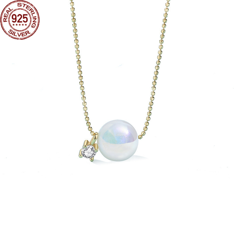 

Mermaid Necklace Women s 925 Sterling Silver Super Fairy Exquisite Simple Round
