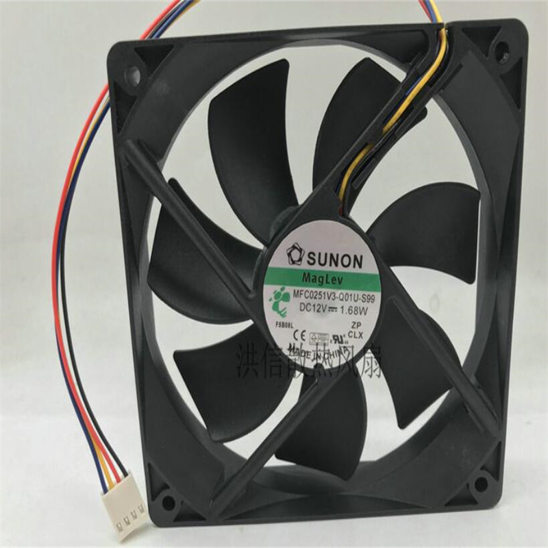 

Wholesale fan: sunon mfc0251v3-q01u-s99 12v 1.68w 12cm 12025 four-wire silent cooling fan