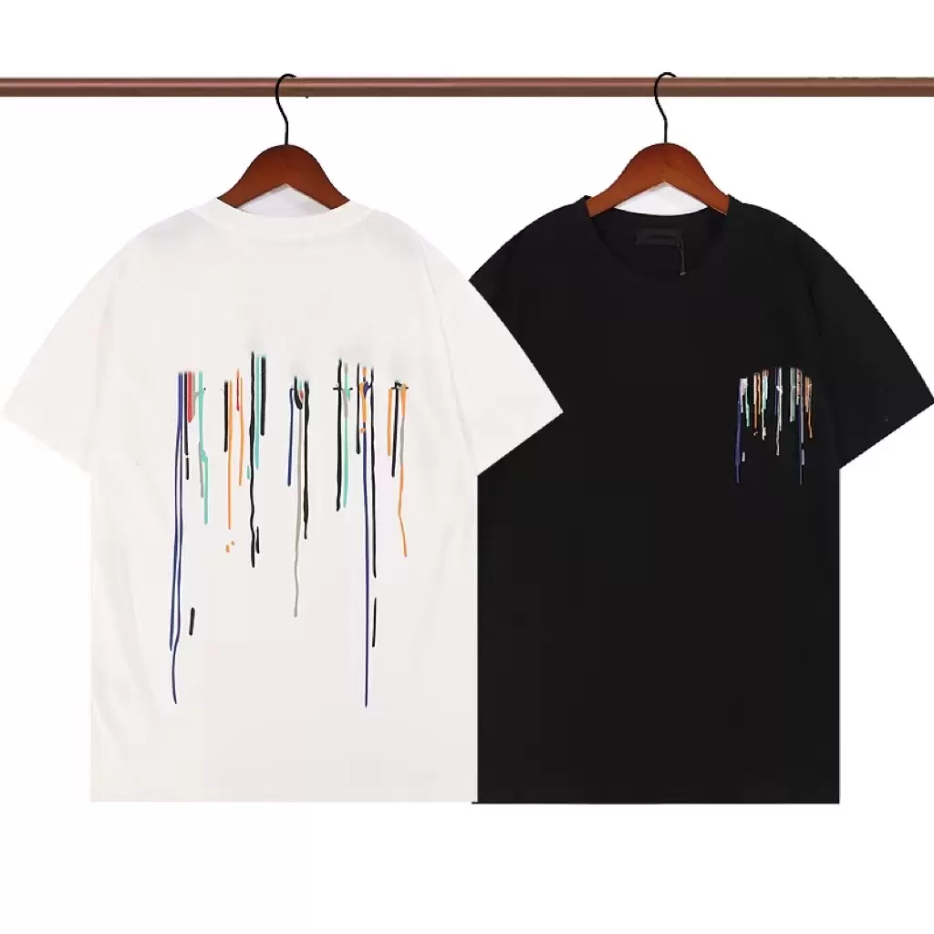 

Famous Men Ladies High Quality T Shirt Letter Print Round Neck Short Sleeve Fashion Clothing, White