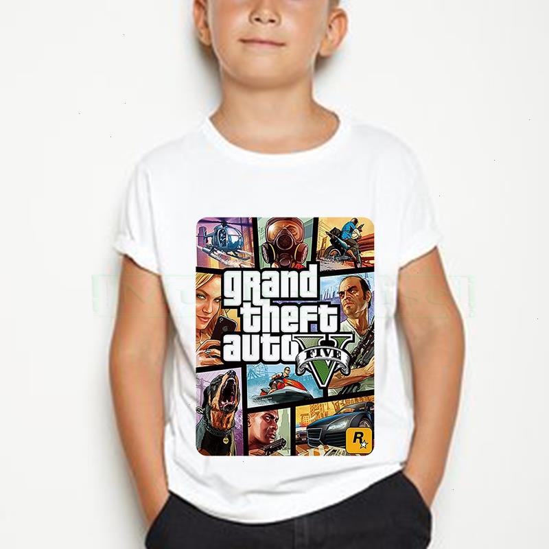 

Grand Theft Auto Game Tops T-shirt Clothing Gta 5 T Shirt Outwear Costumes Kids Clothes Girls Shirts Men Summer