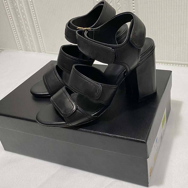 

Sheepskin Sandals For Womens Pumps And Slingbacks Chunky Heels Height 7cm Woman Slippers Italian Designer Metal For Party Slides Balck Loafers Espadrilles Rubber, Box