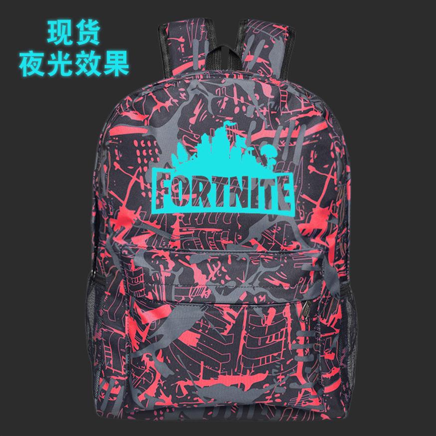 

Fortrs Night Fortnite Game Surrounding Lightning Backpack Student Schoolbag Green307Q, Thunder red - luminous blue