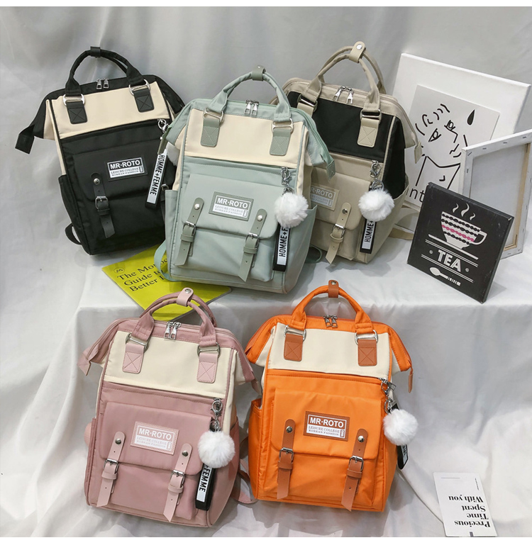 Waterproof Nylon Women Lovely Backpacks School Bags for Teenage Girls Laptop Travel Backpacks Student Book Bag