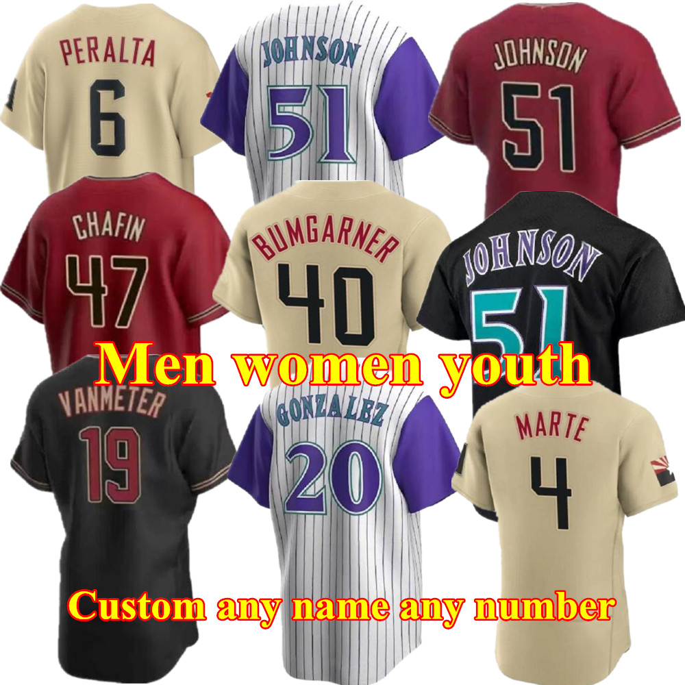 

2022 Custom Mens Women Youth Baseball Jersey 51 RADDY JOHNSON 4 KETEL MARTE 56 KOLE CALHOUN ARIZONA MADISON BUMGARNER DIAMONDBACKS ROBERTO CLEMENTE 28 HECTOR Rondon, As pic