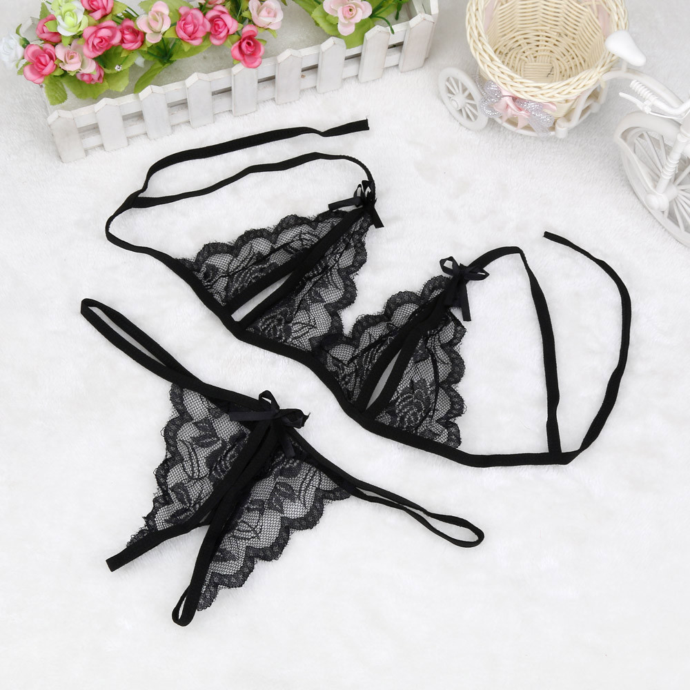 Bikinis Lingerie Femme Sexy Women Lady Sexy Lingerie Lace Underwear Sleepwear G-string Sexy Lingerie For Women Sex Bra Pant Set-image-785401928