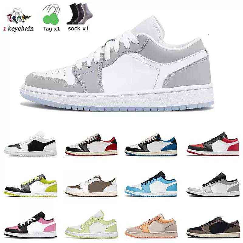 

Classic Top Lows 1 1s Basketball Shoes Mens Sports Wolf Grey UNC Fragment Gym Red Game Royal Bred White Paris Panda Pine Green Women Jumpman, 17