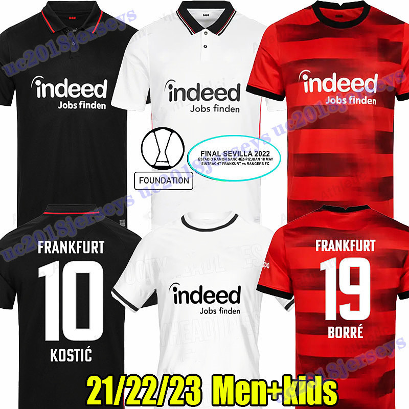 

21 22 Eintracht Frankfurt final Soccer Jerseys 22 23 adults kids kit KOSTIC KAMADA BORRE HINTEREGGER Football shirts NDICKA SOW RODE LAMMERS, Adult21 22 home