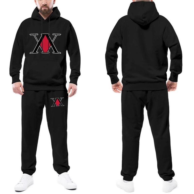 

Men's Tracksuits X Mens Tracksuit Set Logo Man Sweatsuits Sports Sweatpants And Hoodie Style, Gray