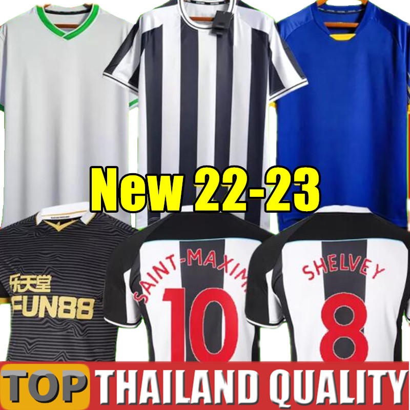 

22 23 soccer jersey Newcastle BRUNO G WILSON JOELINTON 2022 2023 MAXIMIN SHELVEY ALMIRON TARGETT WOOD football shirt men kids kit uniform, 21/22 away + patch - men