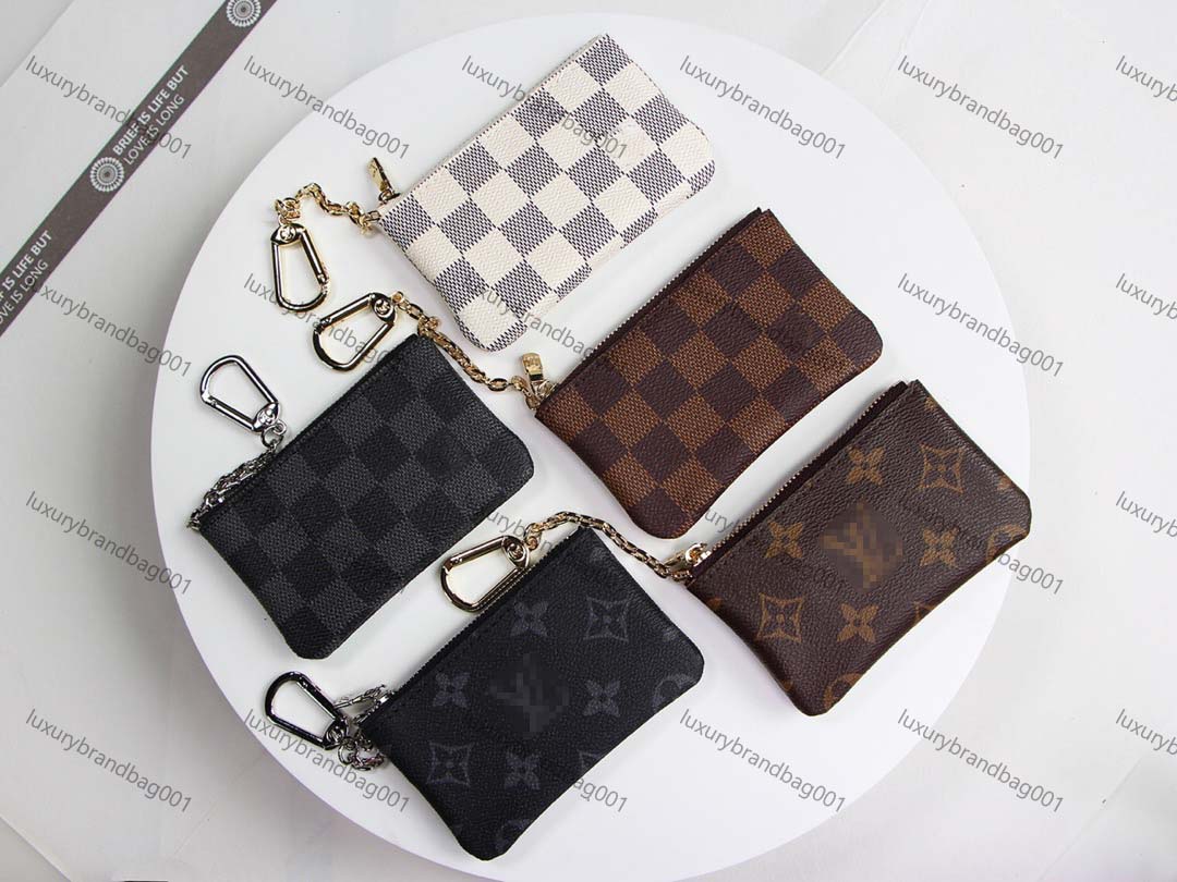 

GGs LVs YSLs louiseity viutonity VUTTONS with box KEY POUCH POCHETTE CLES Designers Fashion handbag Women Mens Credit Card Holder Coin Purse Luxurys Wallet Bag, Freight allowance