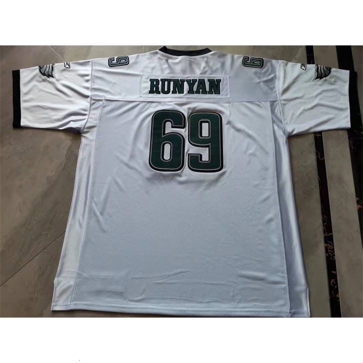 

Chen37 rare Football Jersey Men Youth women Vintage Jon Runyan High School JERSEYS Size -5XL custom any name or number, White women s-2xl