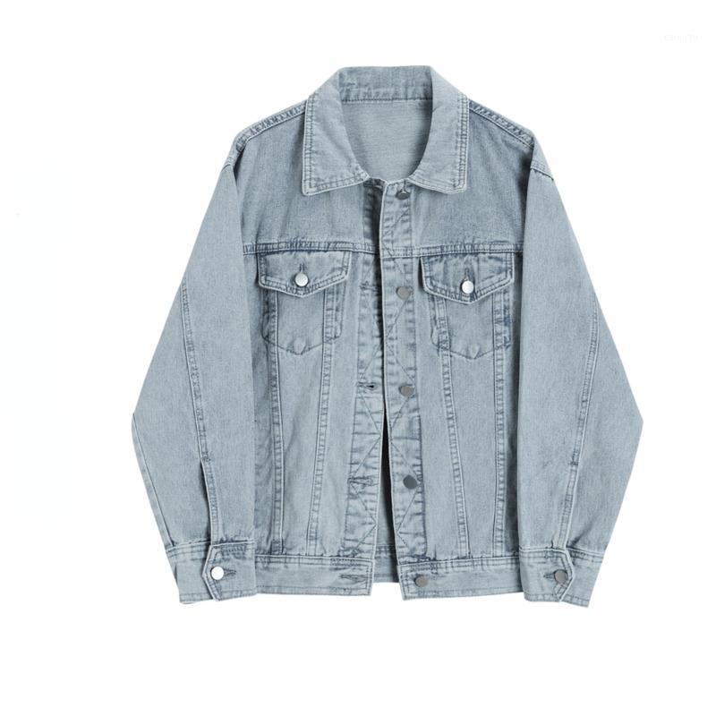 

Women' Jackets Women Clothes Vintage Denim Jacket Spring Fall Fashion Korean Simple Solid Color Long Sleeve Ladies Blue Jean Coat Ropa De M