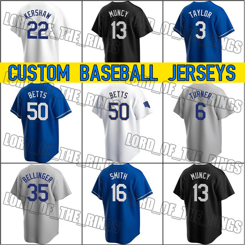 

Baseball 50 Mookie Betts Freddie Freeman Jersey Clayton Kershaw Cody Bellinger Trea Turner Jerseys Gavin Lux Chris Taylor Max Muncy Julio Urias Will Smith, Man custom jersey (dq)