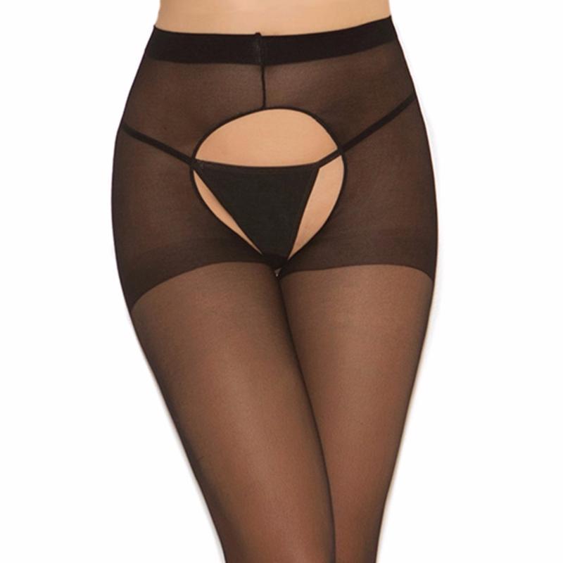 

Socks & Hosiery Sexy Women Open Crotch Tights Elastic Pantyhose Crotchless Collant Femme Ouvert Soft Collants Ladies HosierySocks, Beige