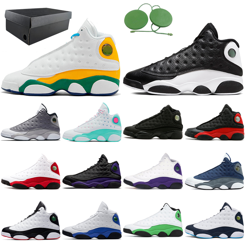 

new popular original basketball shoes 13 men 13s women Aurora Green Atmosphere Grey Court Purple LUCKY GREEN playground Obsidian sports sneakers with box tag