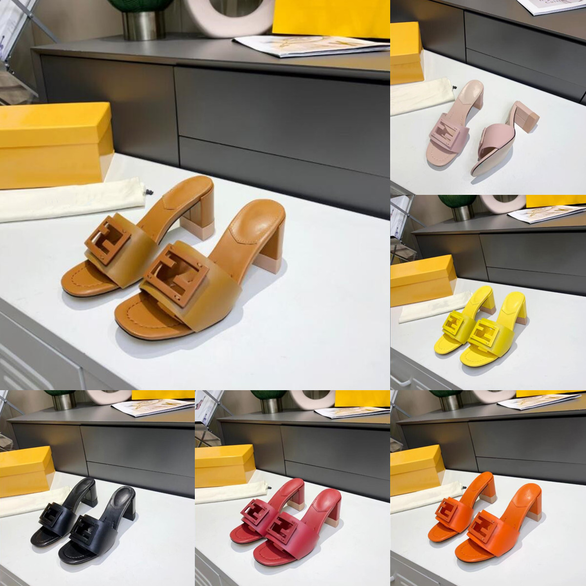 

2022 Classic Ladies High Heel Sandals Party Fashion 100% Leather Dance Shoes Designer Sexy Suede Belt Buckle Women's Shoes Large Size 35-42 with Box