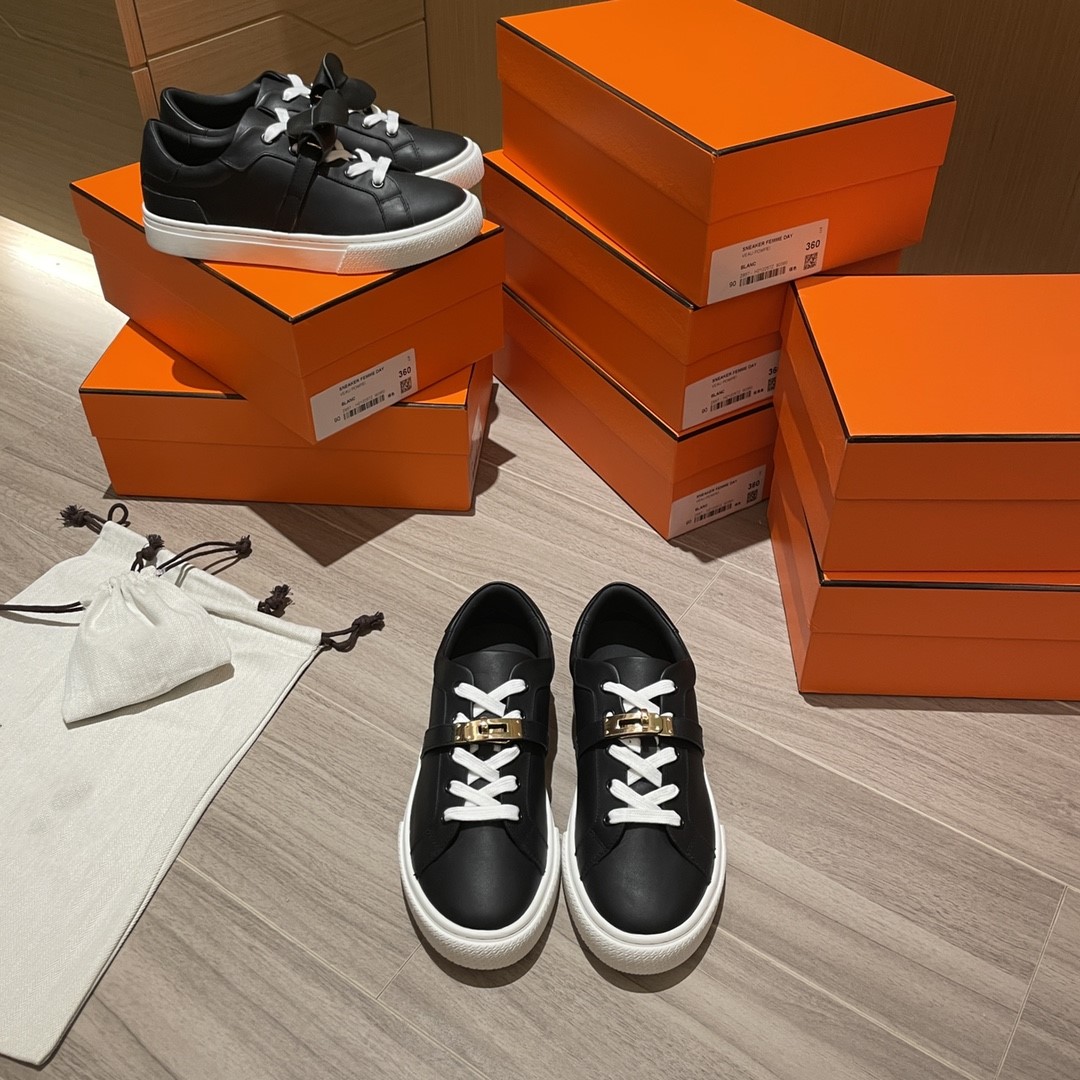

2022 designer classic latest men's and women's flat casual shoes black and white fashion Kelly buckle white shoes shoes, No.2
