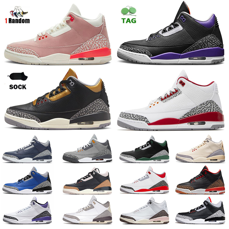 

designer jumpman3 mens women black gold basketball shoes newest cardinal red rust pink kumquat muslin dark mocha iris desert elephant sneakers outdoor, C31 pine green 40-47