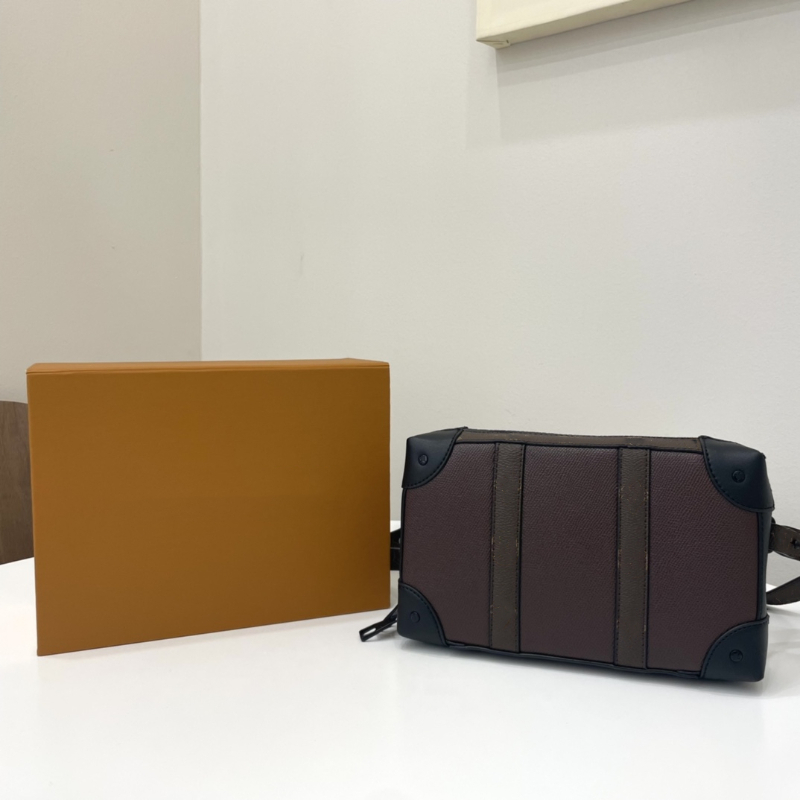 

Men's Women's Box Messenger Bags Wallets Spliced Leathers Luxury Designer Leather Zipper Handbag Wallet Shoulder Bag, Brown