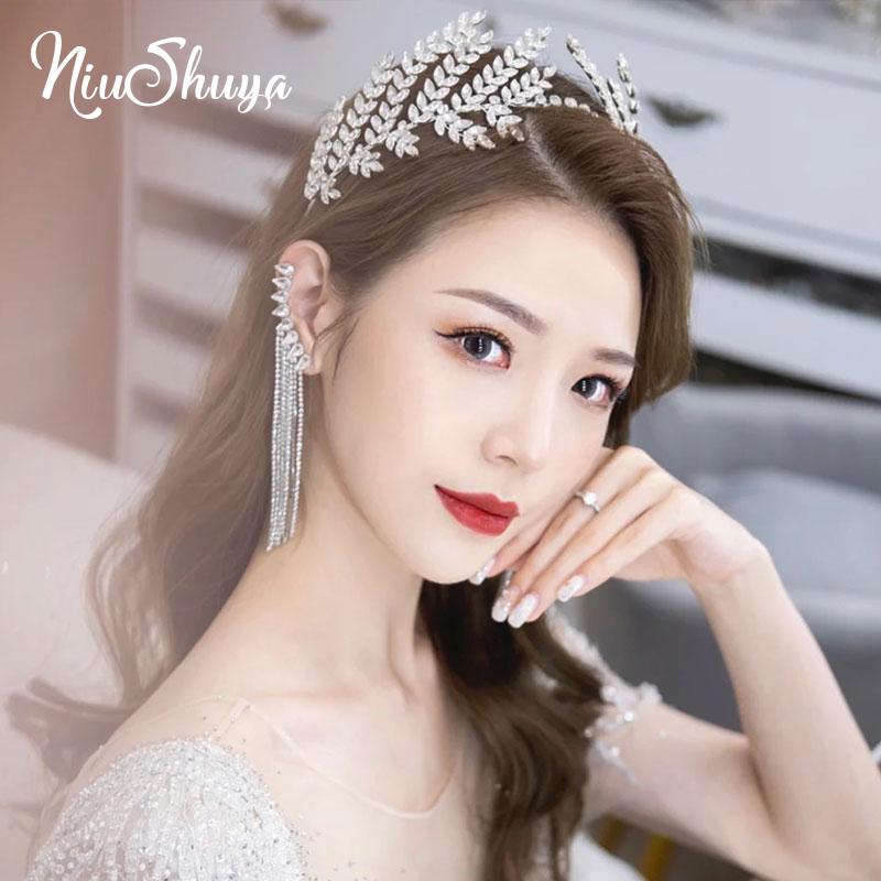 

Hair Clips & Barrettes NiuShuya Gorgeous Crystal Crown Tiara De Noiva Wedding Accessories Women Jewelry Branch Bridal HeadpieceHair