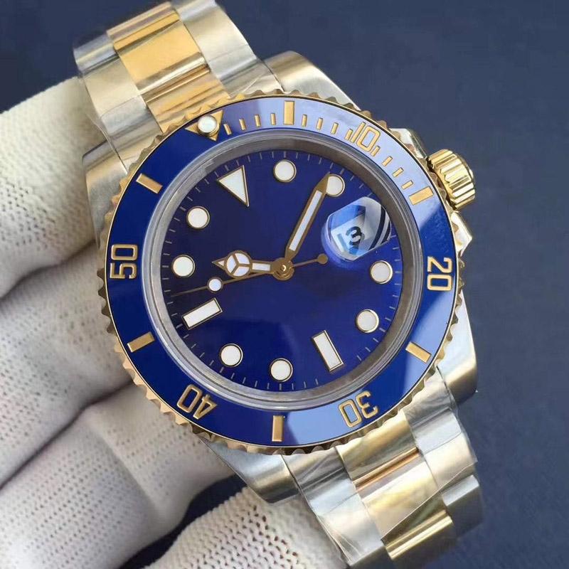 

Mens Watches Automatic 2813 Movement Blue Dial Stainless Steel Water Proof Men Casual Watch Orologio Uomo, Normal box