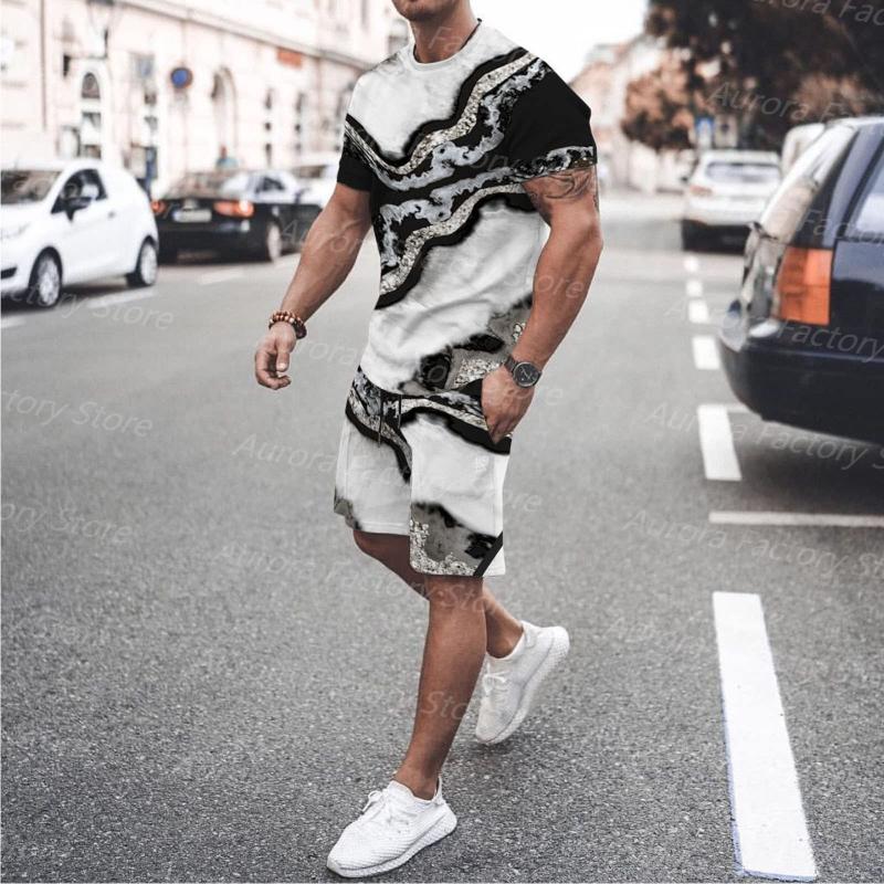 

Men's Tracksuits Men's Summer Tracksuit Casual Stylish Sweatersuit Set 2 Piece T-Shirt Shorts Suit Fashion Outfit Oversized Clothing Str, 02-7