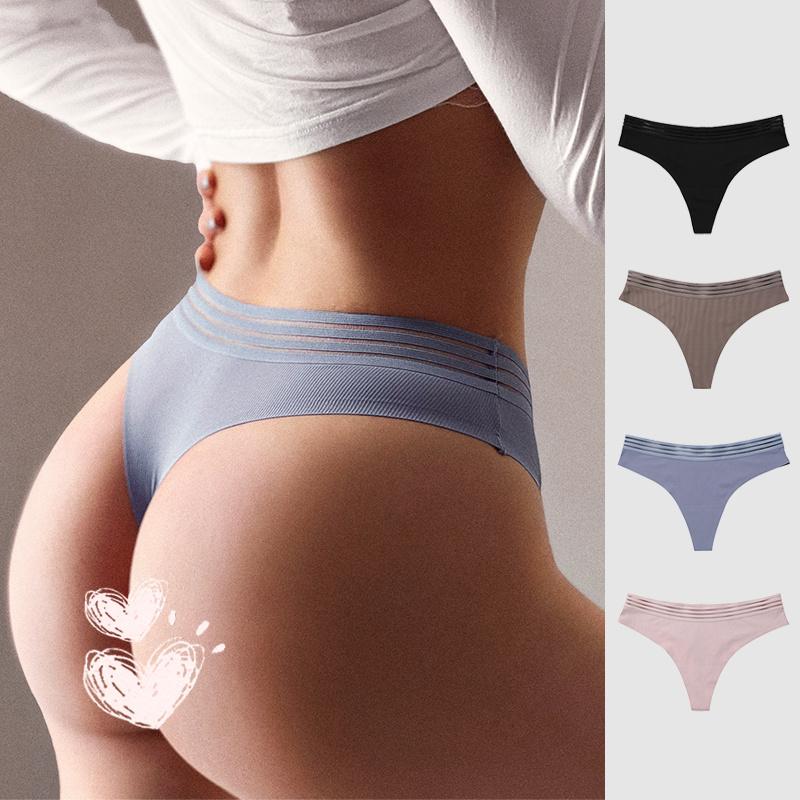 

Women' Panties SP&CITY Sports Invisible Cotton Seamless Thongs Breathable Sexy Women' Underwear Low Waist Traceless Hollow Out Bri, Black