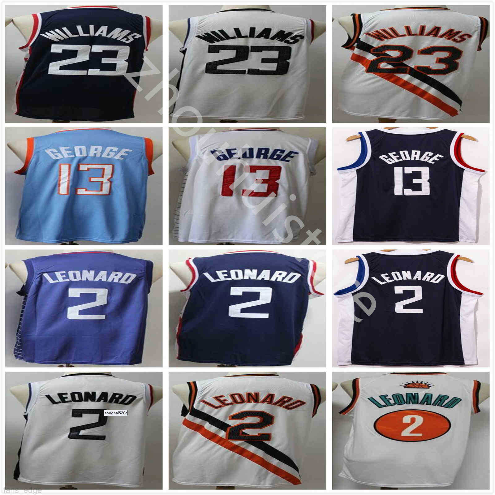 

2021 Wholesale Men Kawhi Leonard Jersey 2 Edition Earned City Basketball Paul George 13 Black Navy Blue White Home High Quality''nba''jersey, As picture