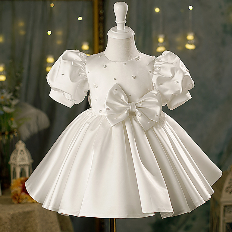 2022 Robes de fleur de robe de bal mignonne Robes volonnelles combinées colorées colorées à la main de concours de concours pour bébé personnalis