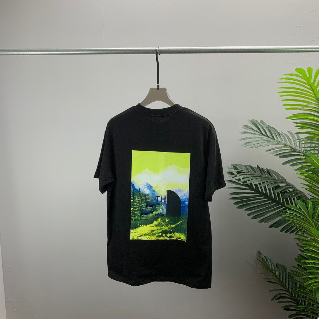 

2022ss spring and summer new shirt high grade cotton Sweatshirts printing short pants sleeve round neck panel T-Shirt Size: m-l-xl-xxl-xxxl Color: black white 20-081