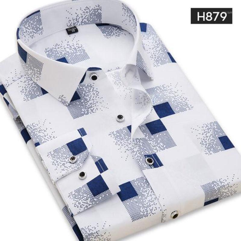 

Men's Casual Shirts Korean Style Men Long Sleeve Printed Single Breasted Chemise,High Grade Wash And Wear Anti-wrinkle Camisa, Black