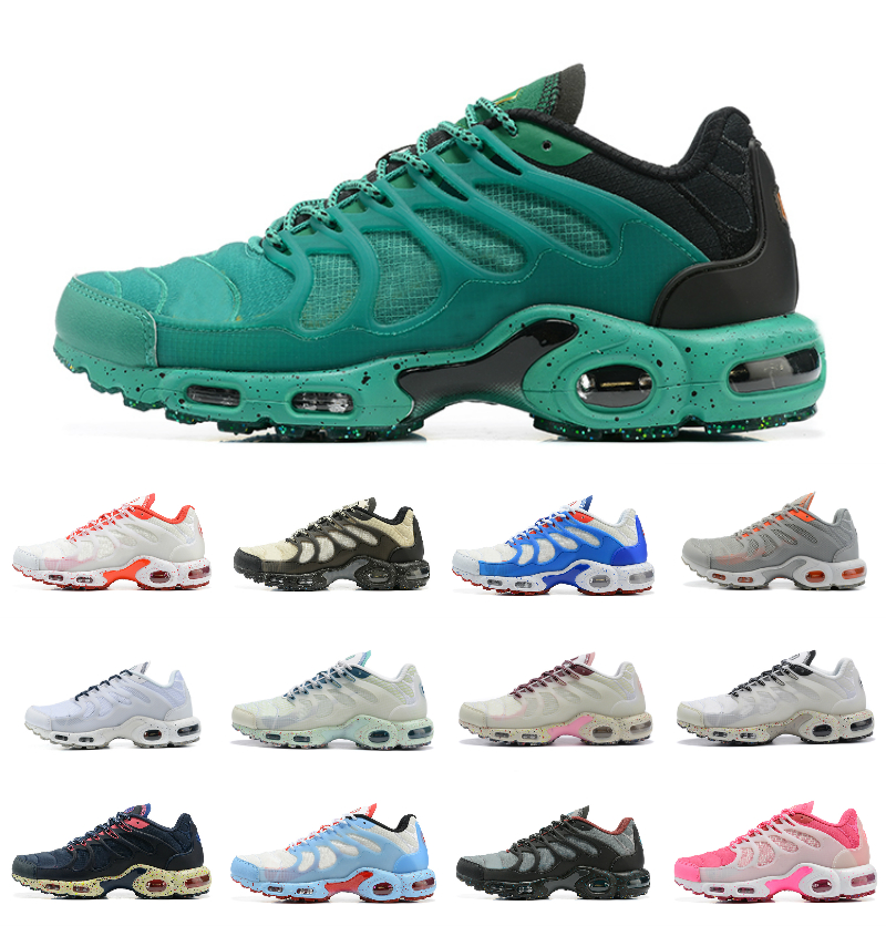 

Terrascape Plus Mens Casual Shoes Triple Black Volt Cream White Tan Burgundy Navy Blue Sail Sea Glass Chaussures Tns Pearl Dark Beetroot Obsidian Thunder Sneakers, Bubble package bag