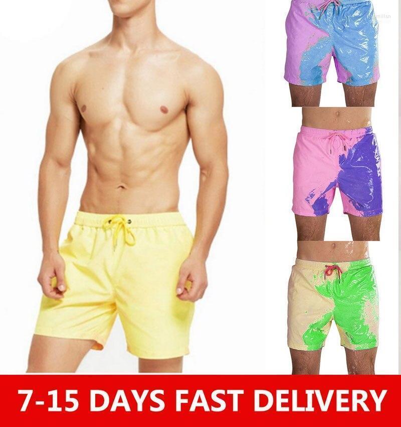 

Men's Shorts Men Magical Color Change Swimming Short Trunks Summer Swimsuit Swimwear Quick Dry Bathing Beach PantsMen's Naom22, 2 child