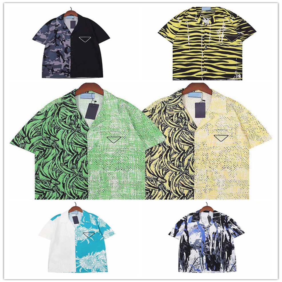 

Summer Designers Fashion Men Casual Shirts Short Sleeve Tops Hawaiian Beach Loose Shirt Size M-XXXL302h, Multi