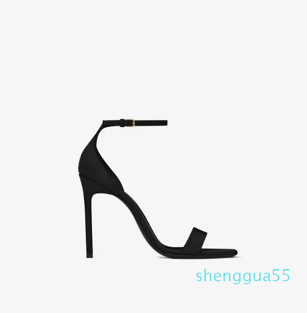 

Summer style Dress Women sandal high heels Amber sandals with strap sexy lady ankle sandalie wedding party dress heeled brands black 2022