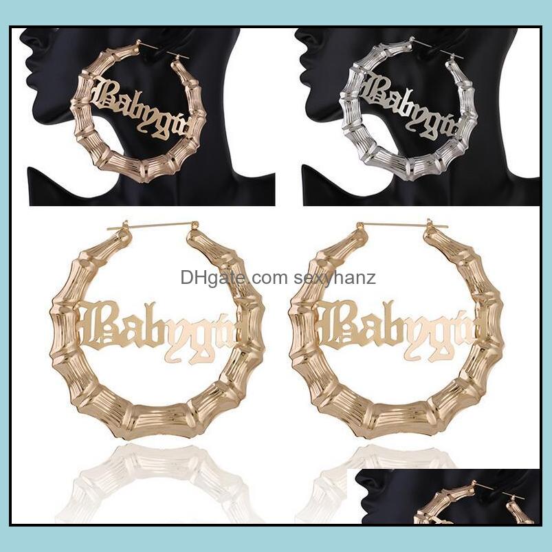 

Hoop Hie Earrings Jewelry Queen Babygirl Word Name Joint Bamboo Gold Ear Rings Hoops Mti Styles Drop Delivery 2021 V2Ykh